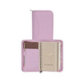 Soft Lamb Leather 3 Way Zipper Pocket Weekly Planner With Telephone Address Book